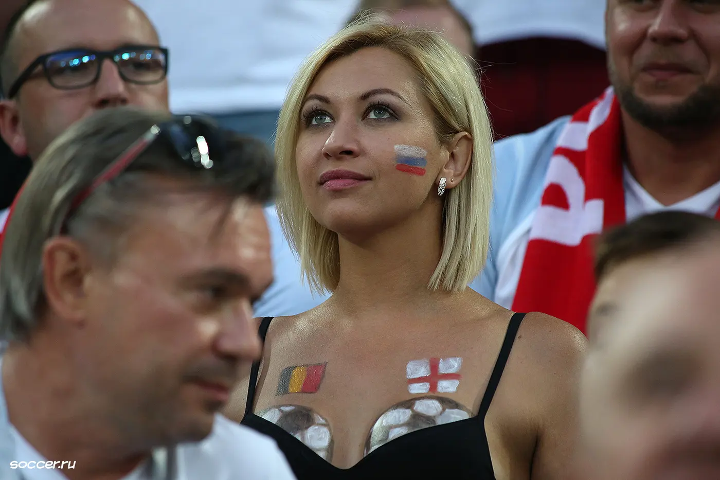 England supporters wave St George's flags in a packed stadium as England beat Norway 2-1 after extra time in the World Cup 2026 quarter-final in Miami on July 11