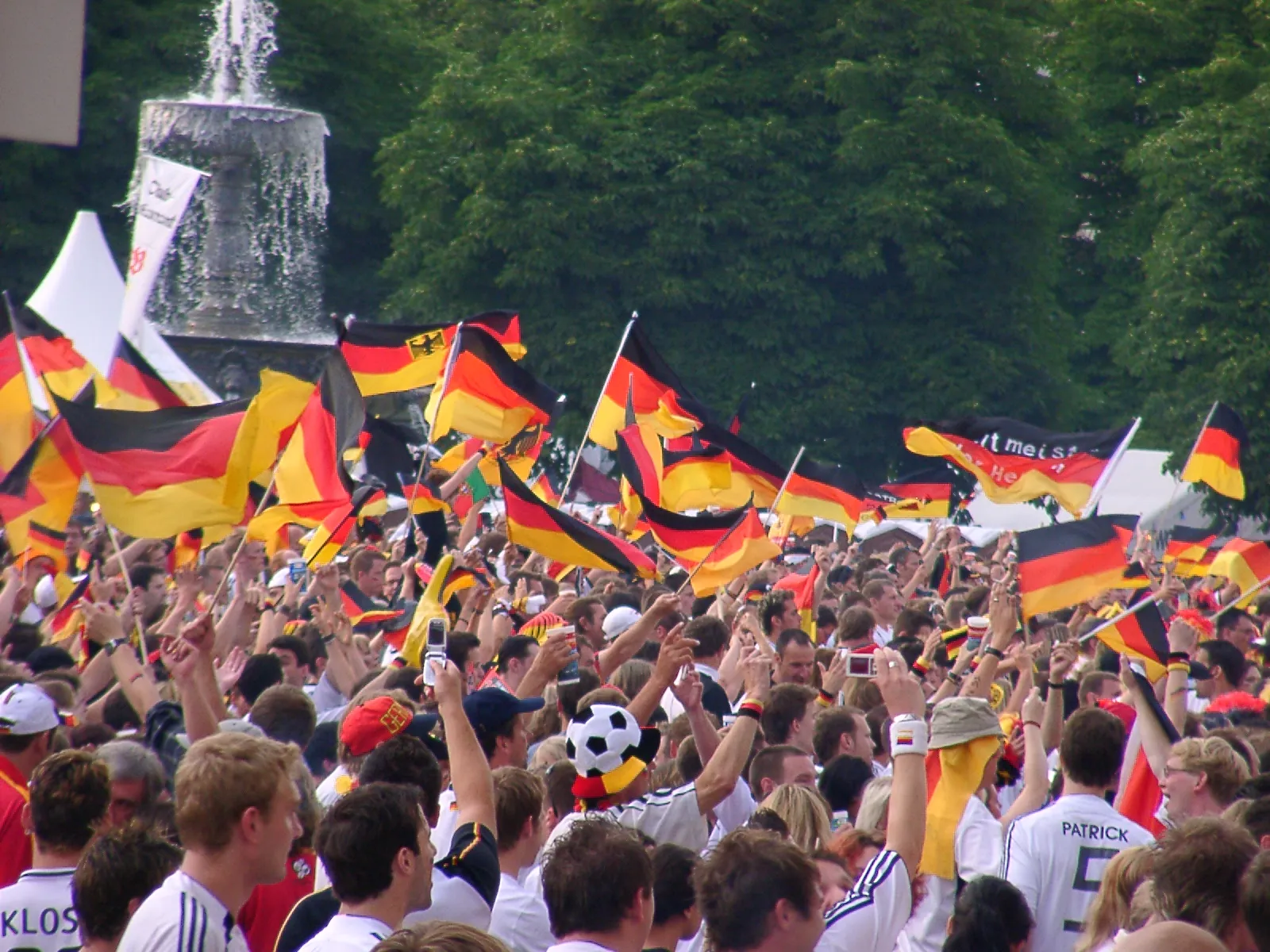 Germany supporters at a public viewing — Germany opened World Cup 2026 with a 7-1 win over Curaçao in Group E at Houston Stadium on June 14