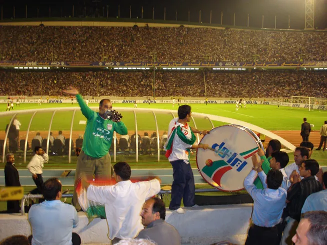 Iran supporters with national flags — Iran held Belgium to a 0-0 draw in Los Angeles to top World Cup 2026 Group G