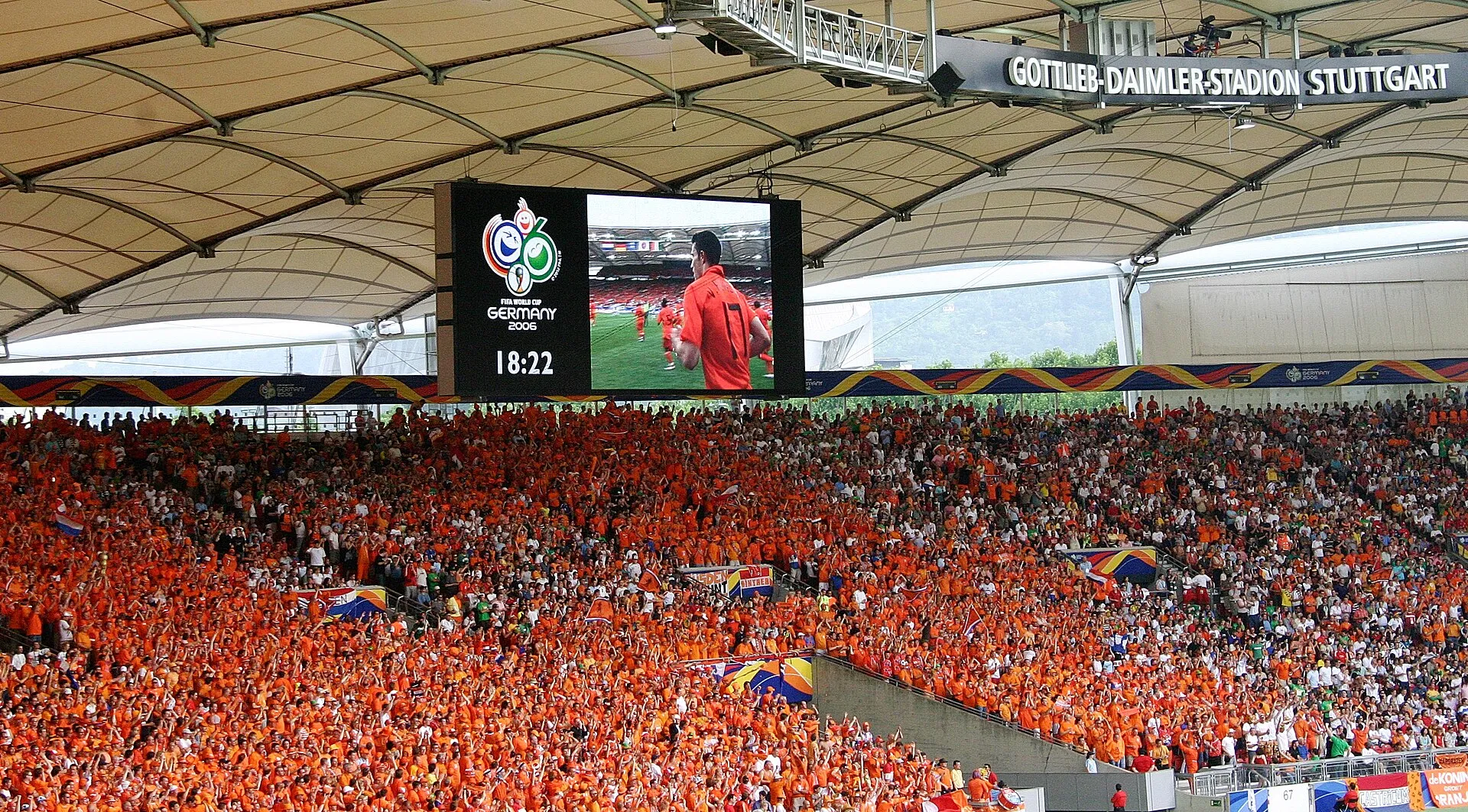 Netherlands supporters in orange celebrate during World Cup 2026