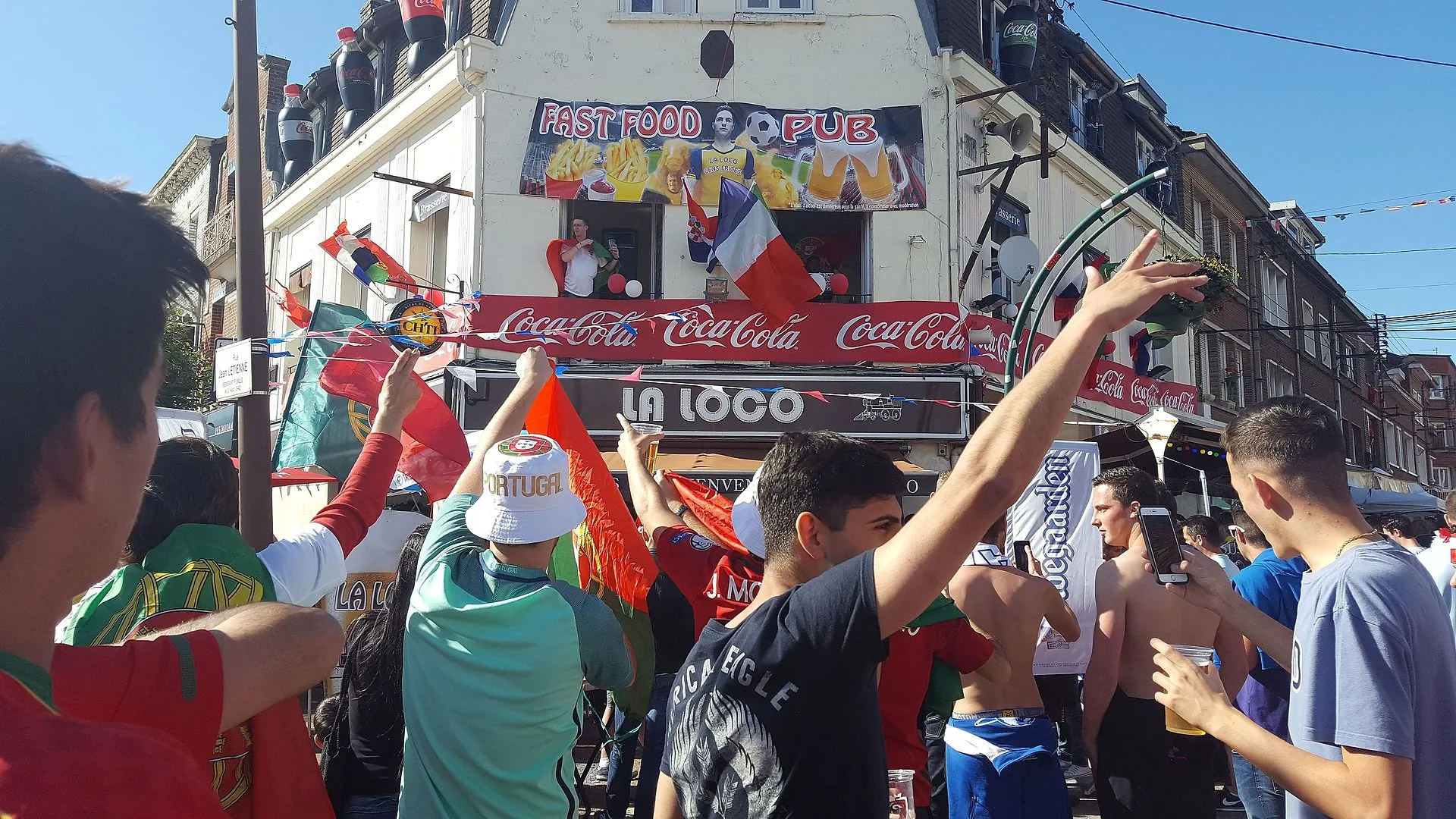 Portugal supporters at NRG Stadium, where their side were held to a 1-1 draw by DR Congo on June 17